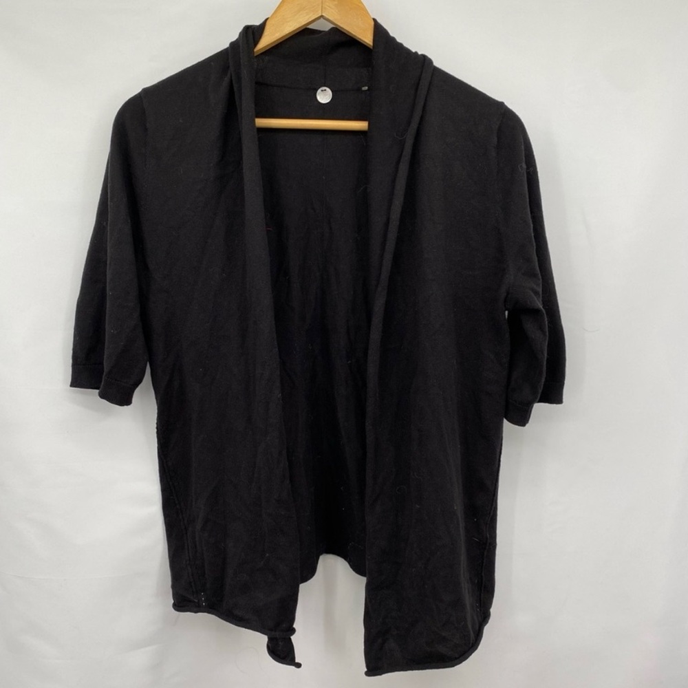 Margaret O’Leary Black Lightweight Cardigan Sweater